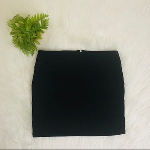 Ambiance Apparel Black Ribbed Skirt